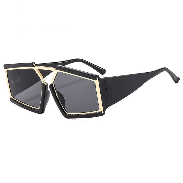Fashion Personality Hip Hop Oversized Big Frame Square Polarized Comfortable Sunglasses for Unisex Vintage Retro Polygon