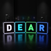 Lumière LED acrylique RGB lumineuse, logo personnalisé, enseigne alphabétique DIY pour la décoration de Noël, d'anniversaire, de bar, d'entreprise