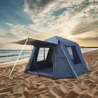 Tentes de pêche en toile Oxford pour l'été, imperméables 3000 mm+, camouflage, bivouac à structure droite, une chambre individuelle