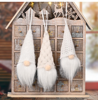 Décoration de Noël en peluche sans visage, gnome suspendu, pendentif décoratif flocon de neige pour le Nouvel An, la maison, la fête de Noël, gnome Rudolph
