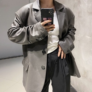 2025 Mới Thời Trang Mới Nhất Thiết Kế Phụ Nữ Áo Khoác Chất Lượng Cao Phụ Nữ <span class=keywords><strong>Blazer</strong></span> Tối Màu Xám Phụ Nữ <span class=keywords><strong>Blazer</strong></span> - Product Image 3