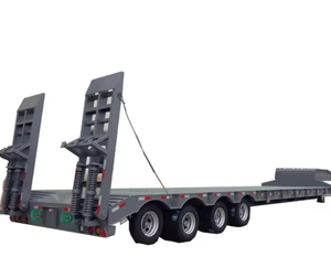 Semirremolque de plataforma baja de 4 ejes y 70 toneladas de alta resistencia y buena calidad - Product Image 1