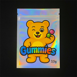 Túi Laser Ba Chiều Đóng Gói Bằng Nhựa Ziplock Mylar Có Khóa Kéo Có Khóa Kéo In Một Mặt Tùy Chỉnh - Product Image 3