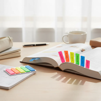 Notes autocollantes personnalisées auto-adhésives fluorescentes pour animaux de compagnie N Times Student Creative Instruction Marker Memo Sticker Color