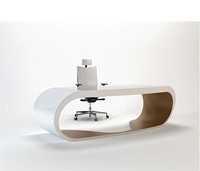Ensemble de bureau élégant au design moderne et unique, surface solide, imperméable, Google Semi-Circle