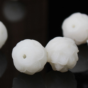 Bodhi Lotus Carved Loose Beads 18mm <b>Spacer</b> Beads For DIY Bracelets Buddhist Jewelry Making Materials - Product Image 2