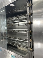 Rôtissoire à poulet au gaz de style armoire en acier inoxydable commercial CHUANGYU à 6/8 étages, peut rôtir 30 à 40 poulets en une fois