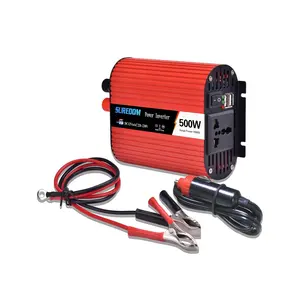 Dc 12V To 110V 220V Ac Automatic Converter 500W Power Car Inverter With Dual Usb Car Inverter Charger