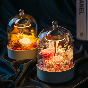 Fleurs conservées dans un dôme abat-jour en <span class=keywords><strong>verre</strong></span> amovible Dimmable Led <span class=keywords><strong>lampe</strong></span> <span class=keywords><strong>de</strong></span> Table pour la décoration intérieure charge <span class=keywords><strong>lampe</strong></span> <span class=keywords><strong>de</strong></span> Table fleur éternelle - Product Image 6