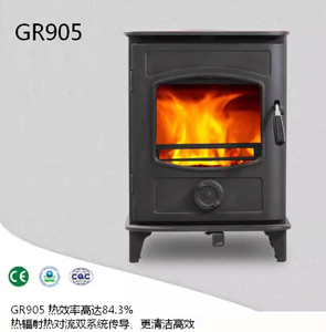Chimenea Independiente de Hierro Fundido Verde GR905 de 5KW con 84.3% de Eficiencia Térmica, Certificada por CE y EPA para Uso en Villas - Product Image 2