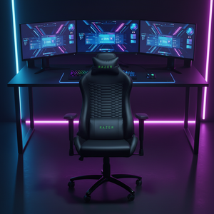 <span class=keywords><strong>Chaise</strong></span> <span class=keywords><strong>de</strong></span> <span class=keywords><strong>bureau</strong></span> <span class=keywords><strong>gamer</strong></span> <span class=keywords><strong>Razer</strong></span> Custom pivotante à 180 degrés, inclinable, pliable, en cuir PU, avec cadre métallique, pour esports, massage et refroidissement - Product Image 1