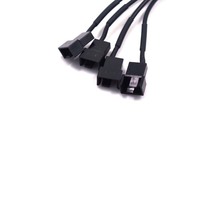 Câble d'alimentation Cantell DC 1 à 4 DC 5521 pour ventilateur PC double 4 broches