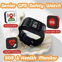 Reloj GPS 4G para Personas Mayores con Detección de Caídas SOS, Monitor de Frecuencia Cardíaca, Resistente al Agua IP67, Tarjeta SIM, Reloj Inteligente de Emergencia para el Cuidado de Ancianos