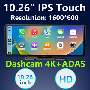 10.26 Inch Xách Tay Carplay Màn Hình 4K Dashcam Dash Máy Ảnh X03 Ống Kính Kép Phía Trước Và Phía Sau Adas Phù Hợp Cho Apple iPhone & <span class=keywords><strong>Samsung</strong></span> Galaxy - Product Image 4