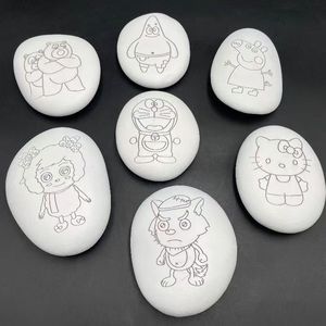 Diy Painting Arts and Crafts Flat Pebbles Popular <strong>White</strong> 5-8 cm Kids <strong>River</strong> Rock <strong>Stone</strong> High Quality Polished <strong>Stone</strong> Crafts - Product Image 3