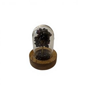 Arbre en dôme de grenat naturel |   Vase en cristal poli fait à la main |   Décoration d'intérieur Feng Shui Chakra de guérison Reiki florale - Product Image 1