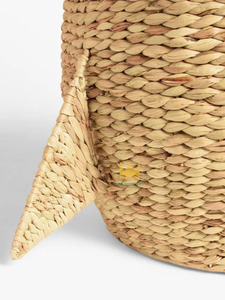 Cartoon Shark Shaped Handmade Storage <b>Basket</b> Water Hyacinth <b>Basket</b> for Nursery Decoration <b>Cheap</b> Price - Product Image 2