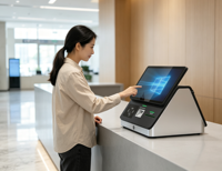 Distributeur automatique de billets en libre-service avec lecteur de carte et prise en charge des codes QR, grand écran facile à utiliser, s'intègre aux systèmes existants