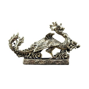 Ornement Phénix en laiton pur, sculpture Dragon et Phénix, figurine décorative de table pour la maison, le salon, ou comme figurine de thé. - Product Image 5