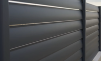 Système de clôture de jardin en aluminium, décoration extérieure, persienne horizontale en aluminium