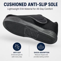 Chaussures Diabétiques Confortables et Légères OEM Personnalisées à Haute Élasticité, Antidérapantes et Élargies pour Hommes et Femmes, Idéales pour la Marche Quotidienne et la Récupération