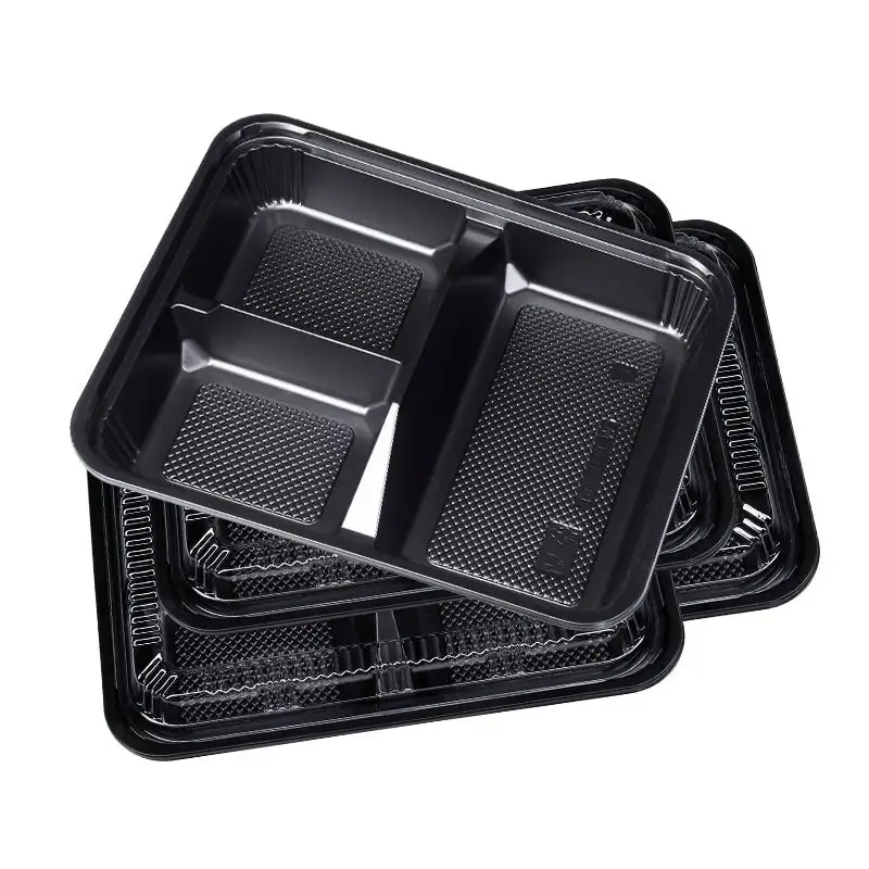 透明な蓋付きのカスタム使い捨て食事準備容器生分解性テイクアウトランチボックス食品包装