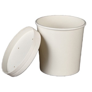 wholesale 250ml kraft paper soup cup compostable salad box 8oz Recyclable take away soup paper bowl set of salad bowl