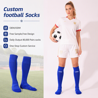 Chaussettes de sport d'été pour hommes, chaussettes de football antidérapantes, épaissies, absorbant la sueur, avec coussin respirant