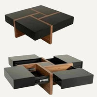 Table Basse Modulable et Extensible en Bois de Luxe Léger, Style Nordique, pour Salon de Villa, Personnalisable pour Café