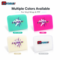 Outil de pose de film vinyle pour voiture KUNAISI, raclette en TPU à motif personnalisé avec bord en feutre, résistant à l'usure, pour film de protection PPF