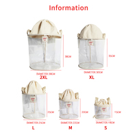 Boîte de rangement ronde transparente en TPU avec fermeture éclair et couvercle, pour jouets, peluches, organisateur de rangement pour poupées, fournitures de rangement pour la maison