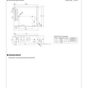 Meanwell LRS-50-3.3 Driver LED à tension constante AC/DC, protection contre les courts-circuits, les surcharges et les surtensions, 33W 3.3V, Cartu Sako Inverters Board - Product Image 6