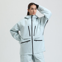 Veste de ski unisexe pour sports d'hiver en plein air, snowboard, chaude, respirante, imperméable, coupe-vent, 100% polyester, imprimé par transfert thermique, fermeture éclair