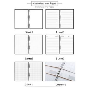 สมุดโน้ตแบบสันเกลียวปกกระดาษพิมพ์โลโก้ ไดอารี่แพลนเนอร์ สีตามสั่ง ขนาด A4 - Product Image 5