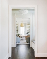 Lustre suspendu de plafond Hampton en laiton doré personnalisé Yihao, finition nickel poli, pour îlot de cuisine moyen, avec éclairage LED