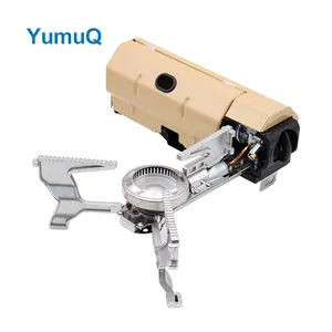 YumuQ 2600W 27.5cm Folding Portable Outdoor Camping Gas Card Magnetic Lock Stove For Travel