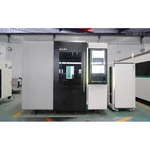 Mesin pemotong laser serat cnc 1000w lembar baja logam pemotong lazer serat banyak digunakan