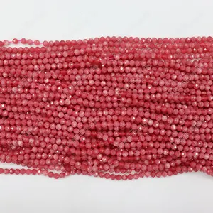 באיכות גבוהה סיטונאי 6 מ"מ פיאות עגול צבוע Rhodochrosite Loose חרוזים לdiy תכשיטי ביצוע 6 מ"מ