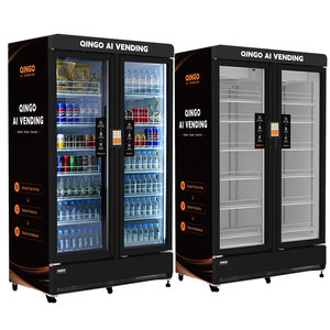 Qingo Pair 1208 AI Vending Machine 1030L Smart Open <b>Door</b> Cooler Compatible with Nayax Pax Sticker Vending Machine - Product Image 1