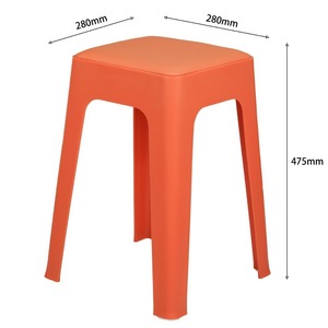 Tabouret en plastique recouvert de cuir, tabouret haut, banc, épaissi, taille adulte, robuste, antidérapant, empilable, antidérapant. - Product Image 5
