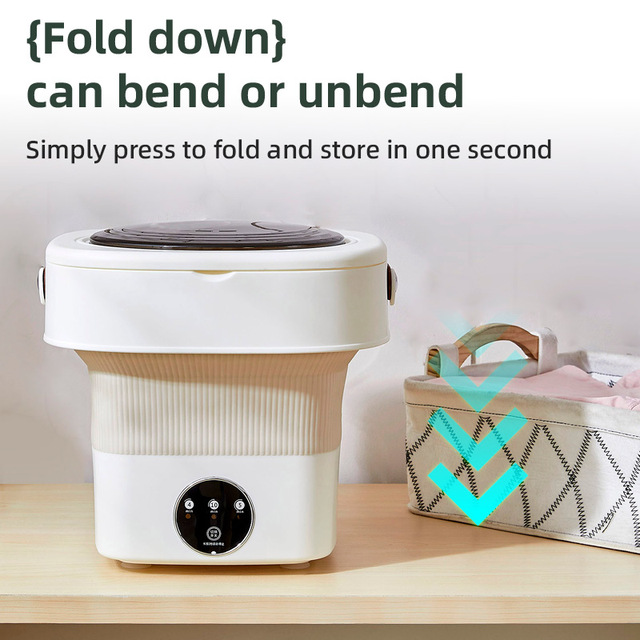 Semi-automatic Top Loading Electric Single Tub Foldable Smart Portable Mini Plastic Energy Efficient Washing Drying Machine