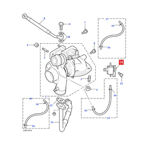 TD5 Turbo Waste Gate Regelklep Hoge Kwaliteit PMK100130 A1600960032 1600960032 voor Land Rover Defender en Discovery <span class=keywords><strong>2</strong></span> - Product Image 2