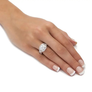 Set di Anelli per Coppie con Design a Croce per Donne, Micro Set per Proposta di Matrimonio, Fidanzamento, Gioielli alla Moda - Product Image 2