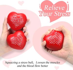Balle anti-stress personnalisée en mousse PU souple en forme de cœur, cadeau promotionnel - Product Image 4
