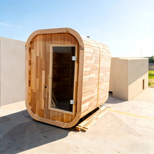 Sauna Cuadrada para Exteriores OEM, Cabina de Madera, Ducha de Vapor Seco, Sauna para 1-3 Personas con Calentador Eléctrico para Jardín o Hotel - Product Image 2