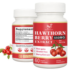 Private Label Extra Força Hawthorn Extract Cápsulas Digestão e Saúde do Coração Suplemento 100% Natural Hawthorn Cápsulas - Product Image 5