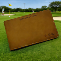 Porte-cartes de score de golf en cuir Boshiho Factory, étui pour carnet de scores en cuir PU pour accessoires de golf