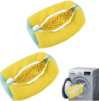 Sac à linge de protection avec sac de machine à laver les chaussures durable intérieur riche en peluches pour tous les types de chaussures