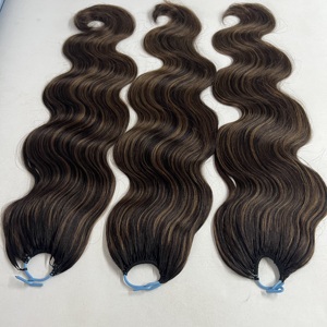 Meilleure vente Top qualité plumes cheveux 100% vrais cheveux humains <span class=keywords><strong>un</strong></span> fil deux brins plumes ligne Extension <span class=keywords><strong>de</strong></span> cheveux - Product Image 3