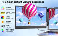 Extension d'écran pour ordinateur portable 14 pouces Full FHD 1080P IPS Double écran Extension pliante Moniteur de jeu Un câble Plug and Play